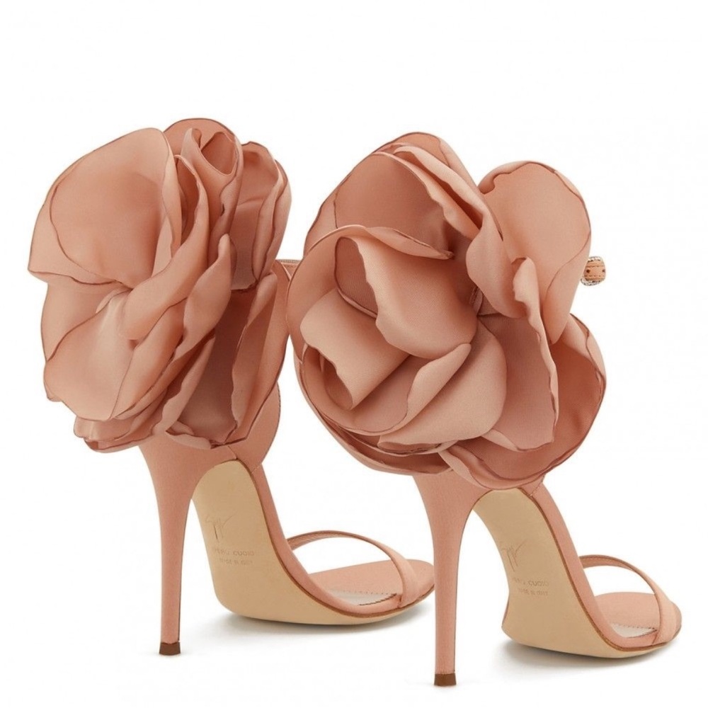Like New GIUSEPPE ZANOTTI Peony 115mm Sandals In Schwarz $1,395 38
